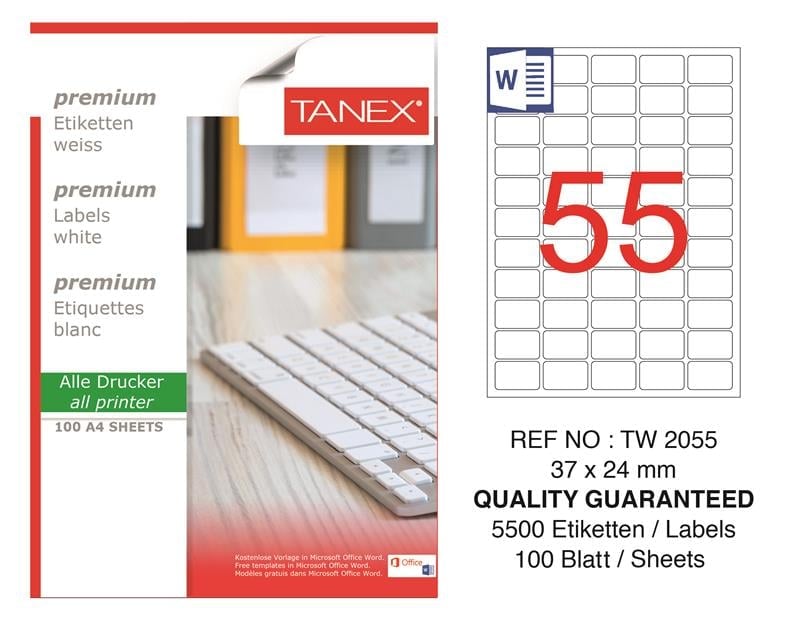 TW-2055 37x24 mm LOJİSTİK ETİKET 