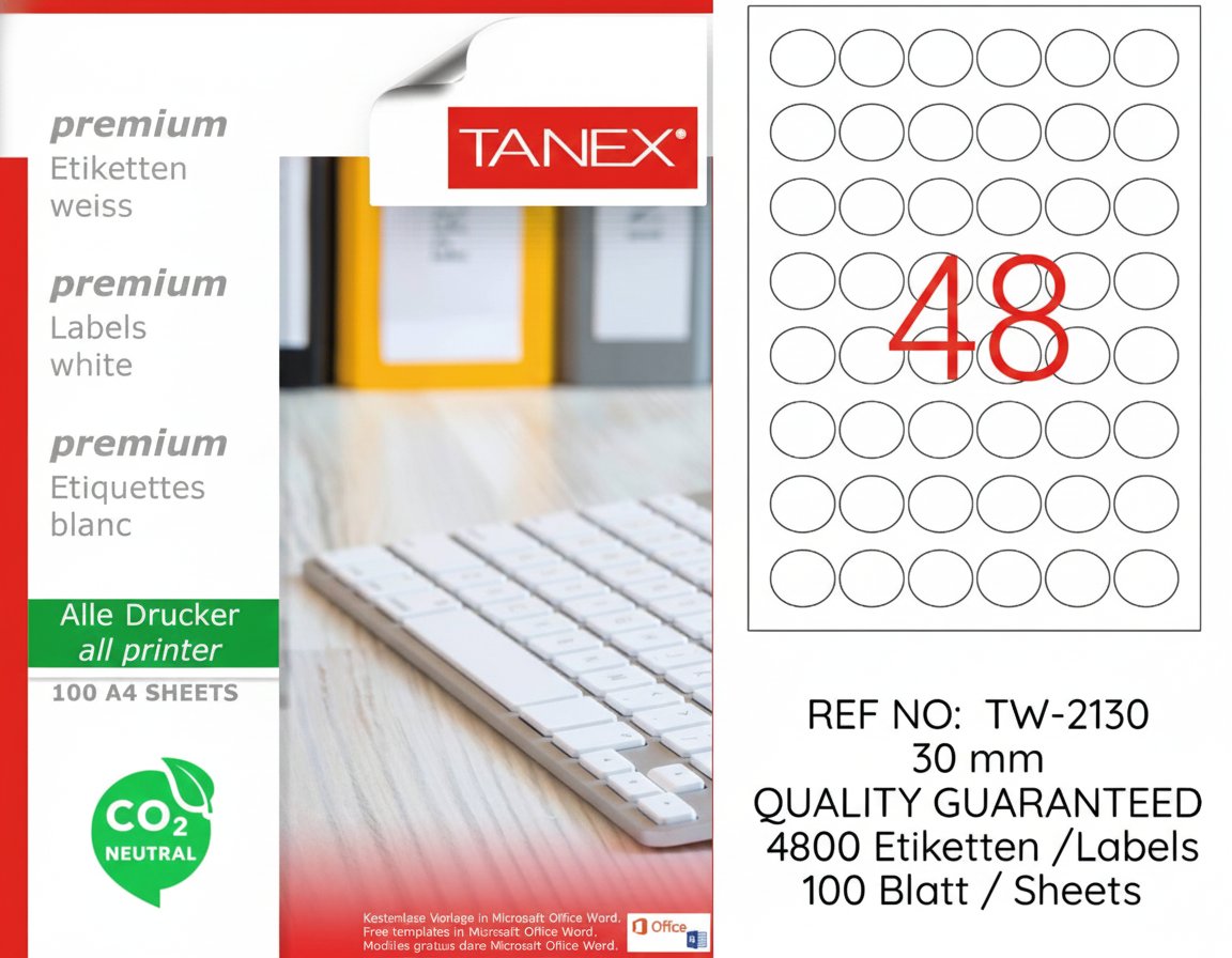 TW-2130 30 mm CARBON NEUTRAL LASER ETİKET 
