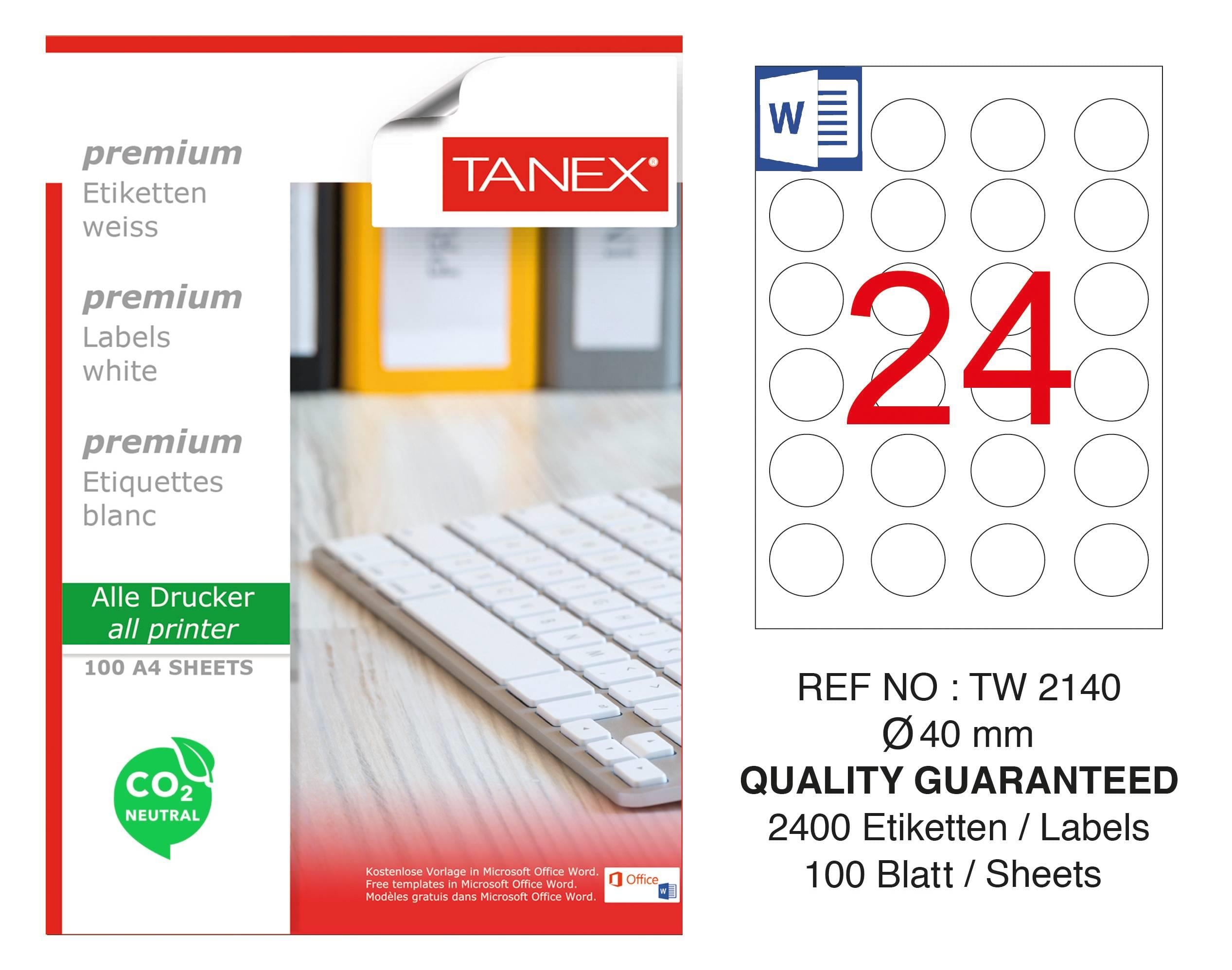 TW-2140 40 mm CARBON NEUTRAL LASER ETİKET 