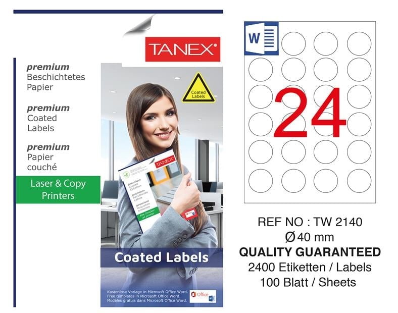 TW-2140 40 MM LASER ETİKET KUŞE, 