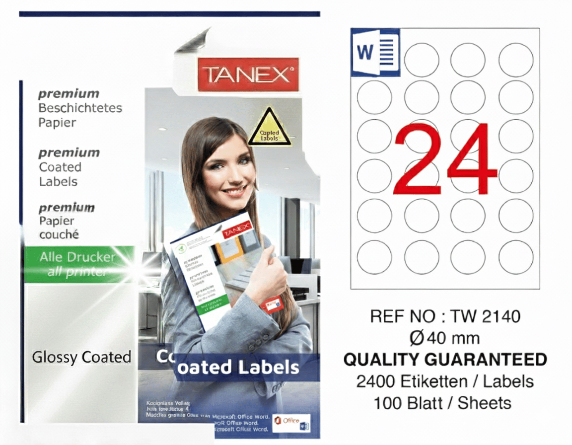 TW-2140 40 mm PARLAK LASER ETİKET 