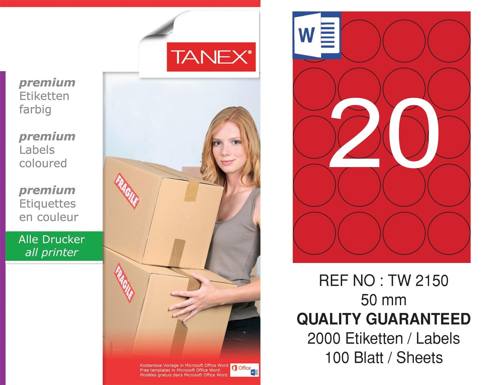 TW-2150 50 mm KIRMIZI LASER ETİKET 
