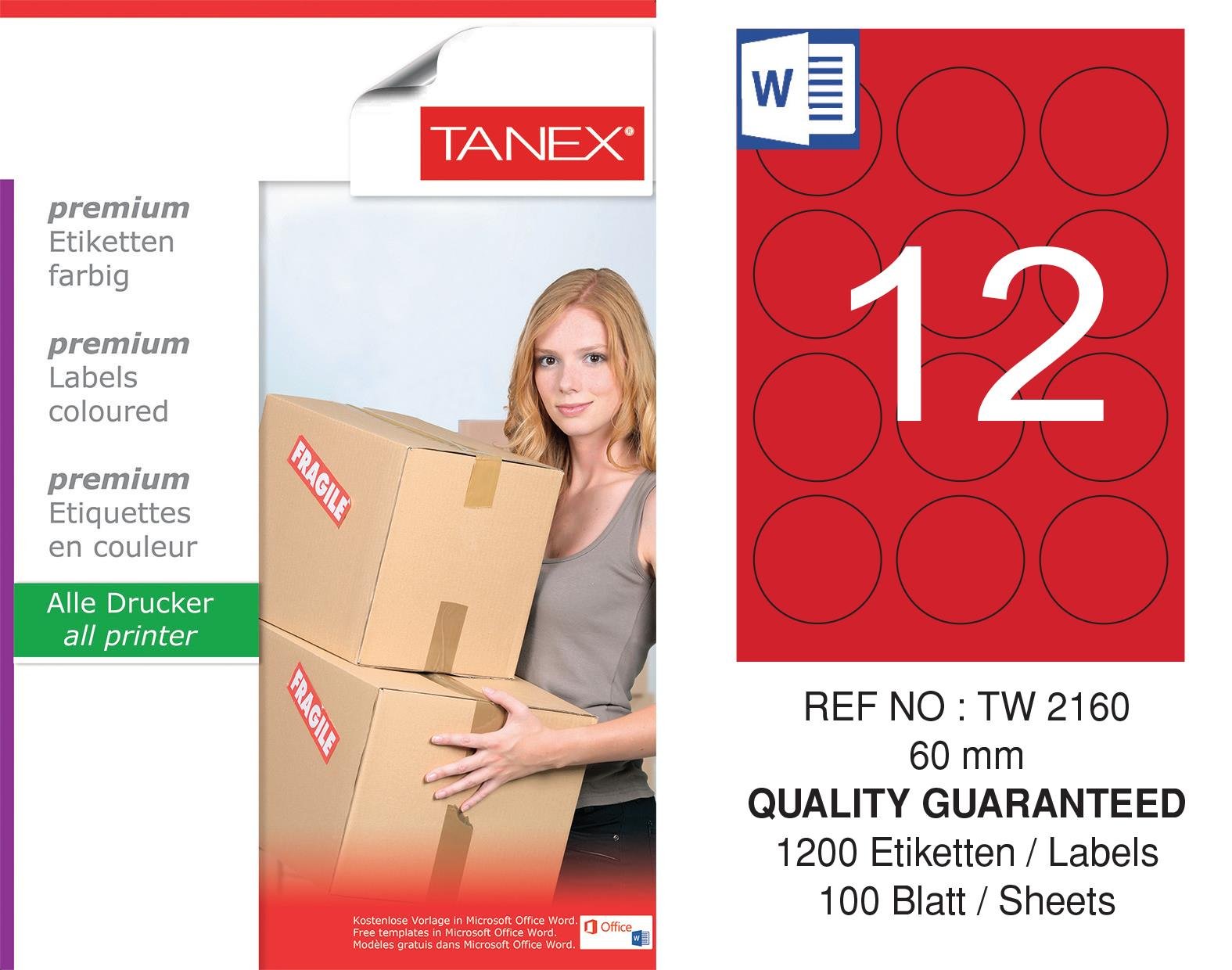 TW-2160 60 mm KIRMIZI LASER ETİKET 