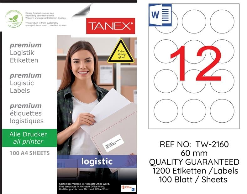 TW-2160 60 mm LOJİSTİK ETİKET 