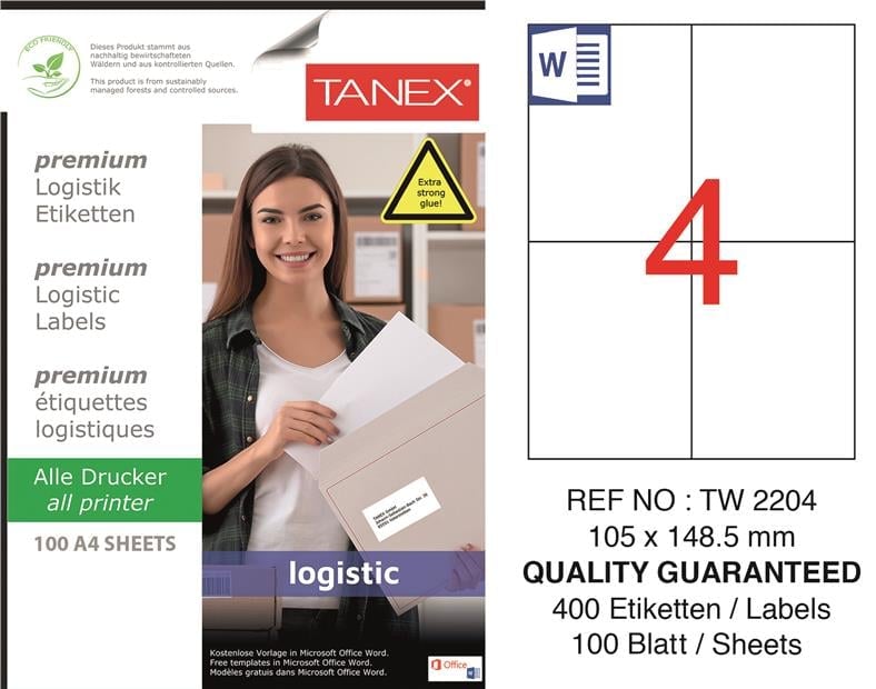 TW-2204 105x148,5 mm LOJİSTİK ETİKET 