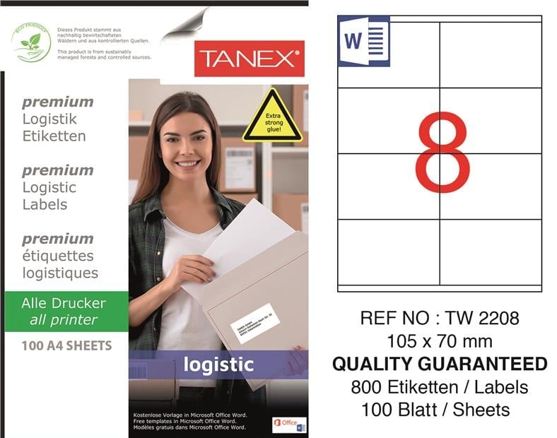 TW-2208 105x70 mm LOJİSTİK ETİKET 