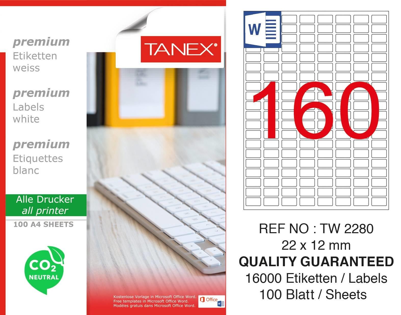 TW-2280 22x12 mm CARBON NEUTRAL LASER ETİKET 