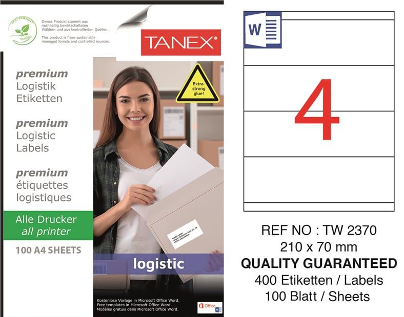 TW-2370 210x70 mm LOJİSTİK ETİKET 