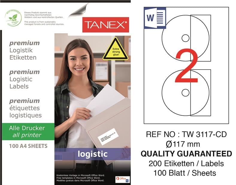 TW-3117 117 mm LOJİSTİK ETİKET 