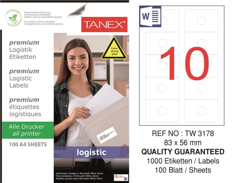 TW-3178 83x56 mm LOJİSTİK ETİKET 