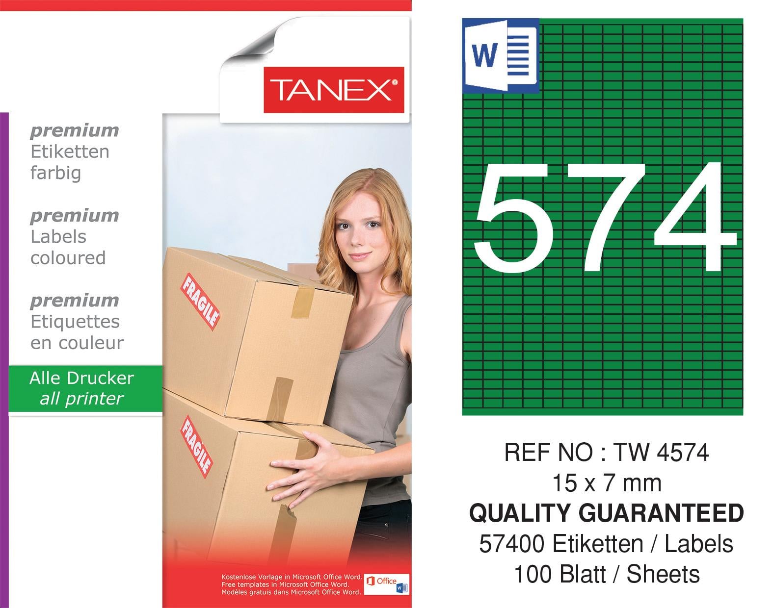 TW-4574 15x7 mm YEŞİL LASER ETİKET 