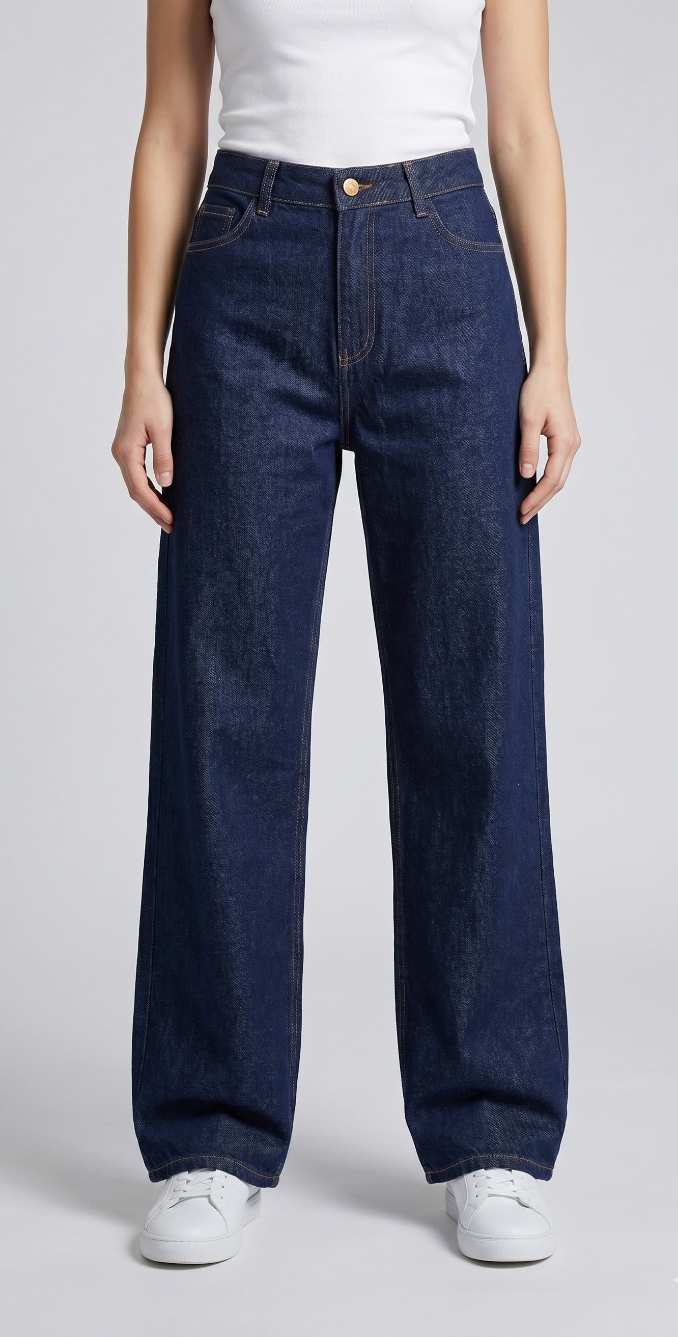 OLIVE-0275-1 JEAN PANTOLON LACİVERT