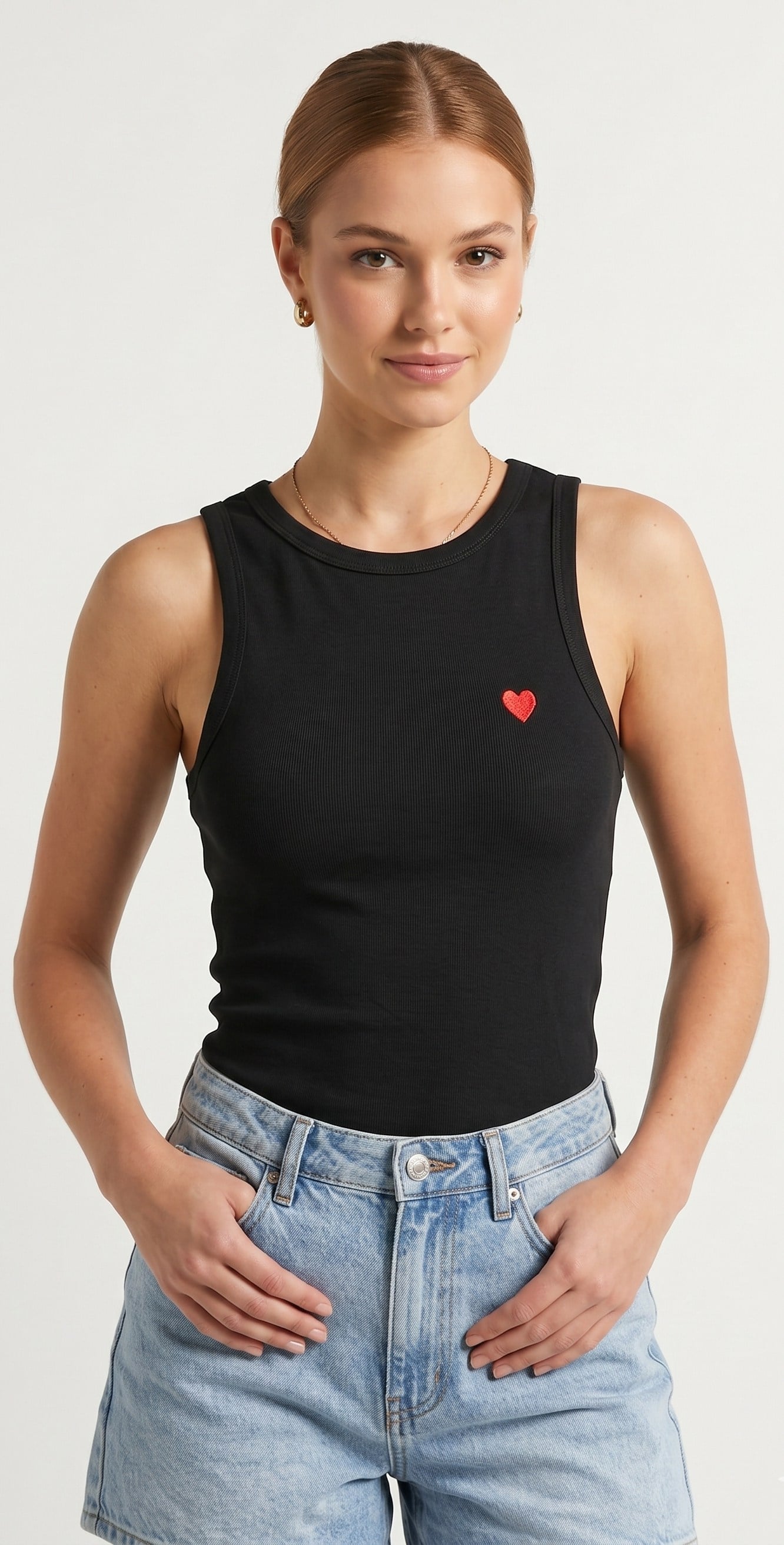 OLIVE-21259 BİSİKLET YAKA TOP SİYAH