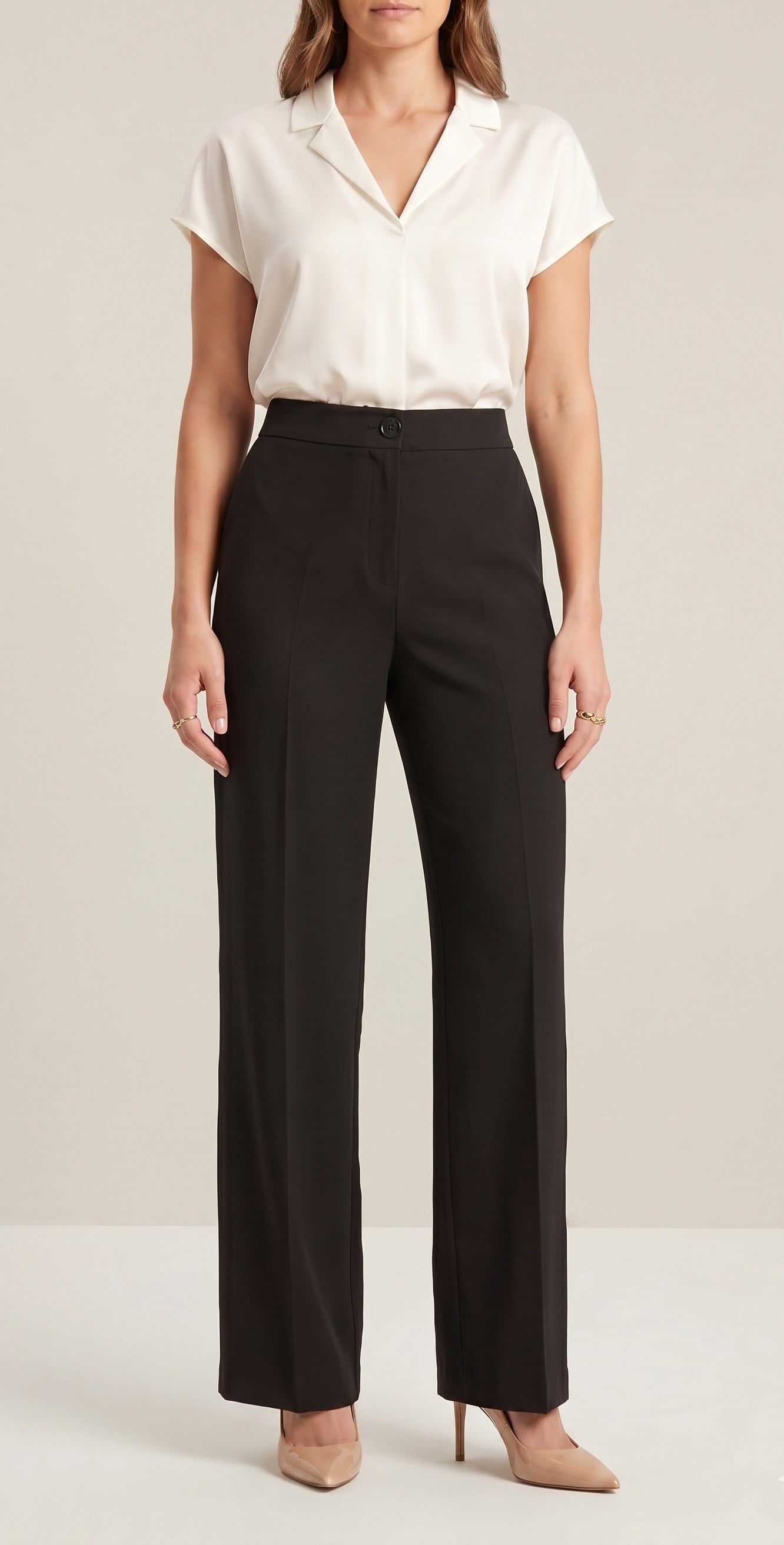OLIVE-50714 PALAZZO PANT SİYAH