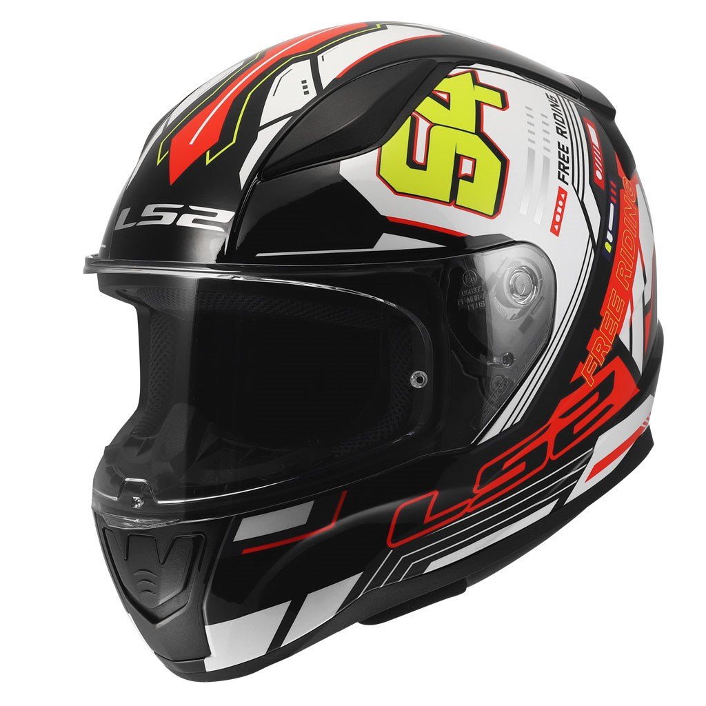 LS2 Rapid 2 Rush Beyaz Sarı Siyah Kask | ECE 22.06Ls2 Rapid 2 Rush Beyaz Sarı Siyah Kask