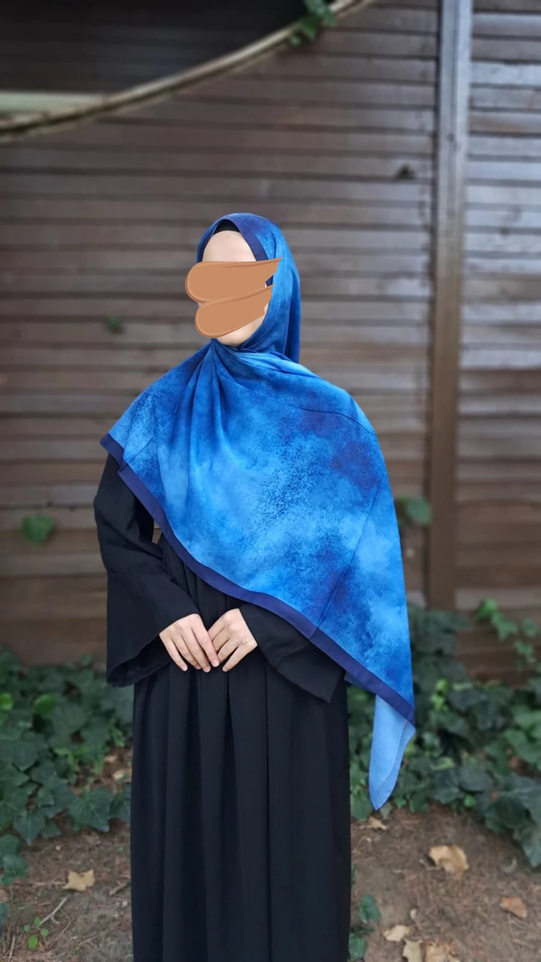 Duman Desen Pamuklu Şal-Lacivert