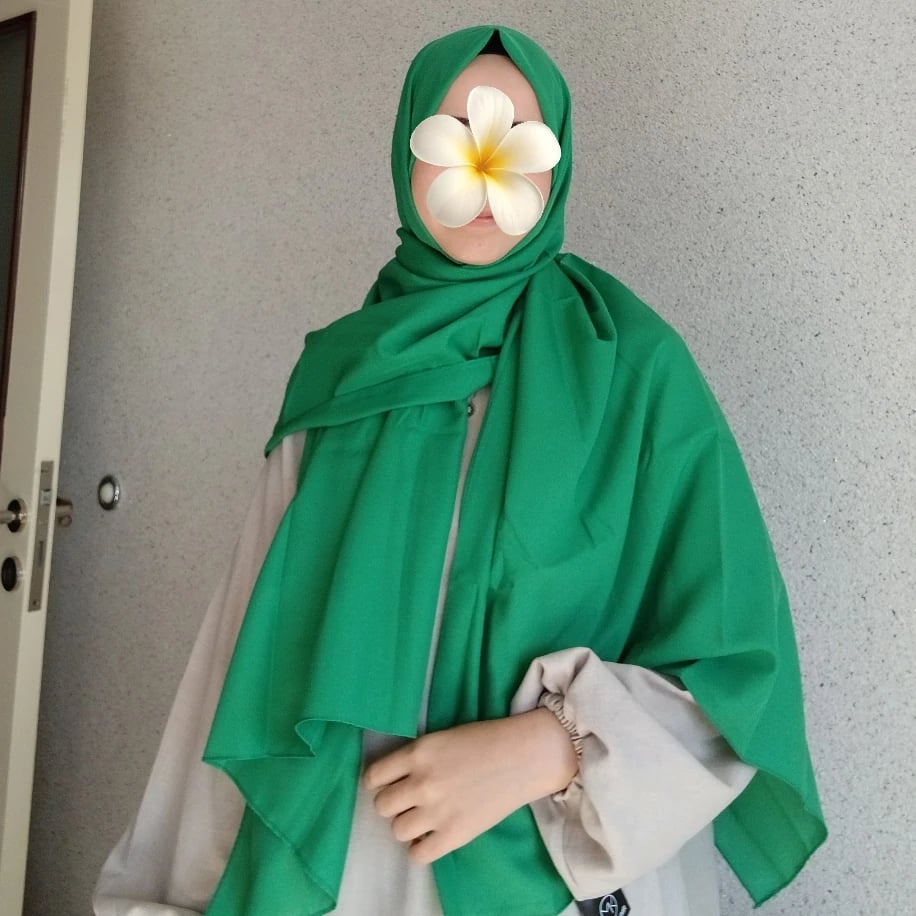 Düz Pamuklu Şal-Benetton Yeşili