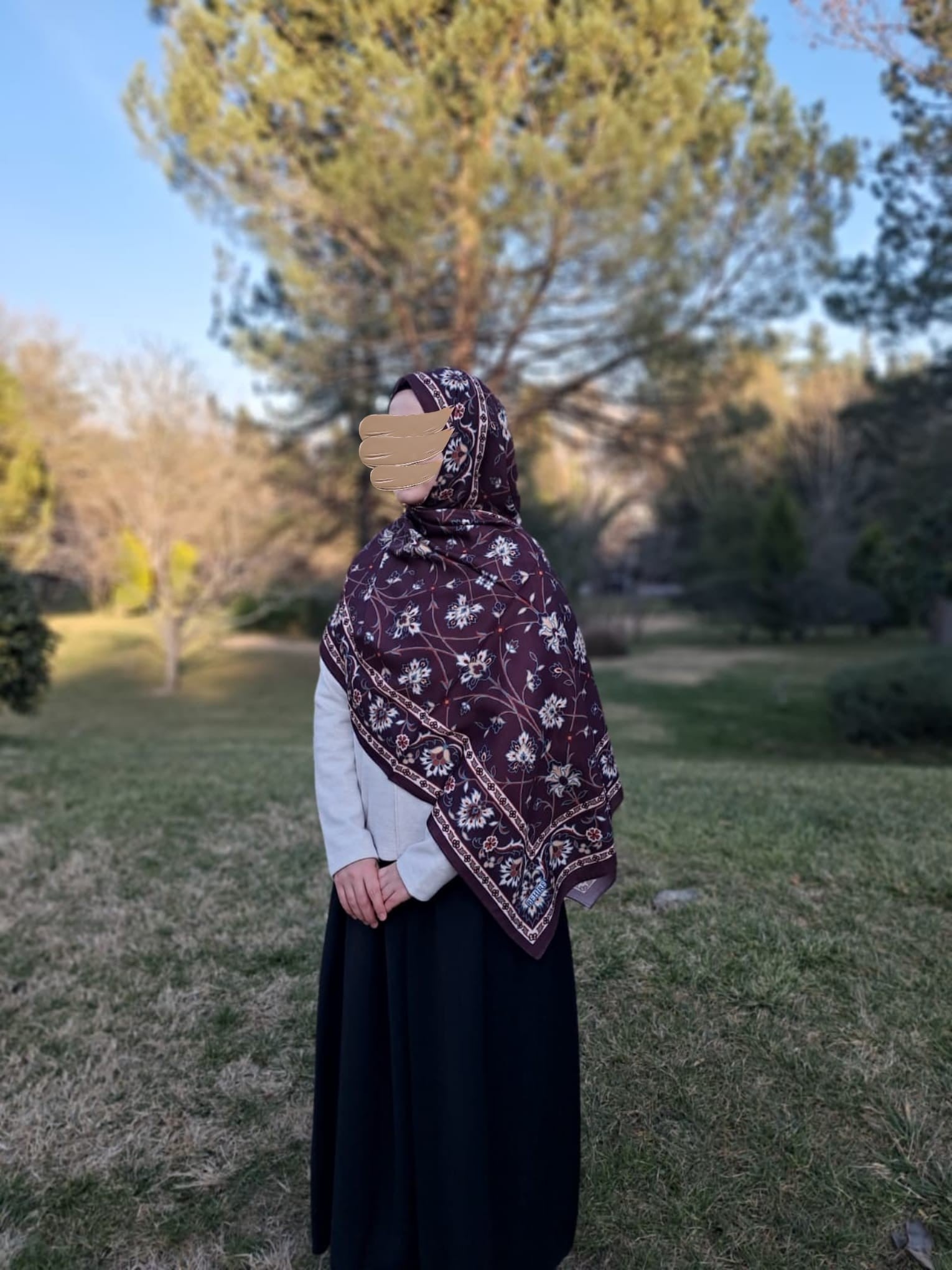 Kilim Desen Pamuklu Soft Şal-Mürdüm