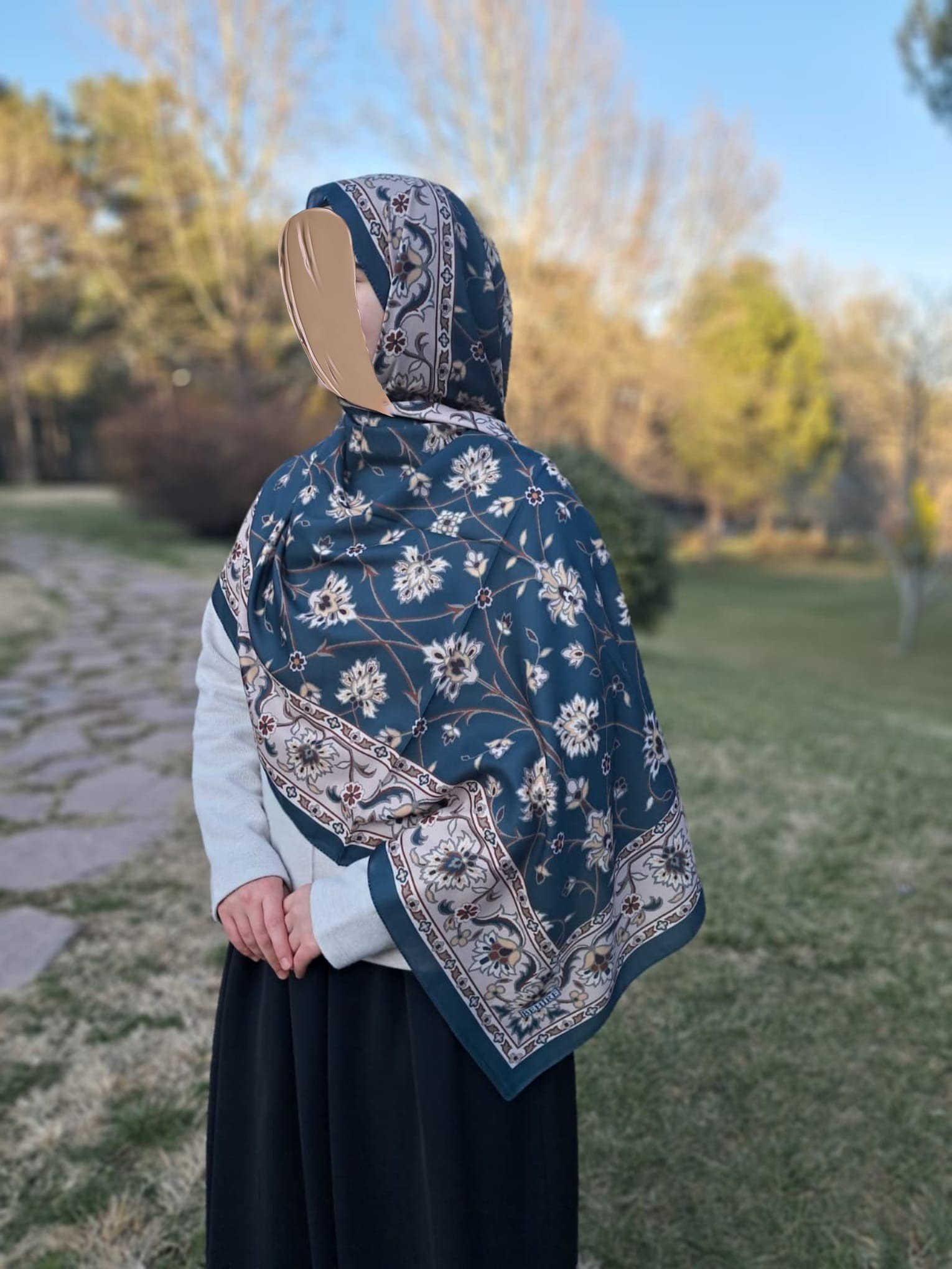 Kilim Desen Pamuklu Soft Şal-Orman Yeşili