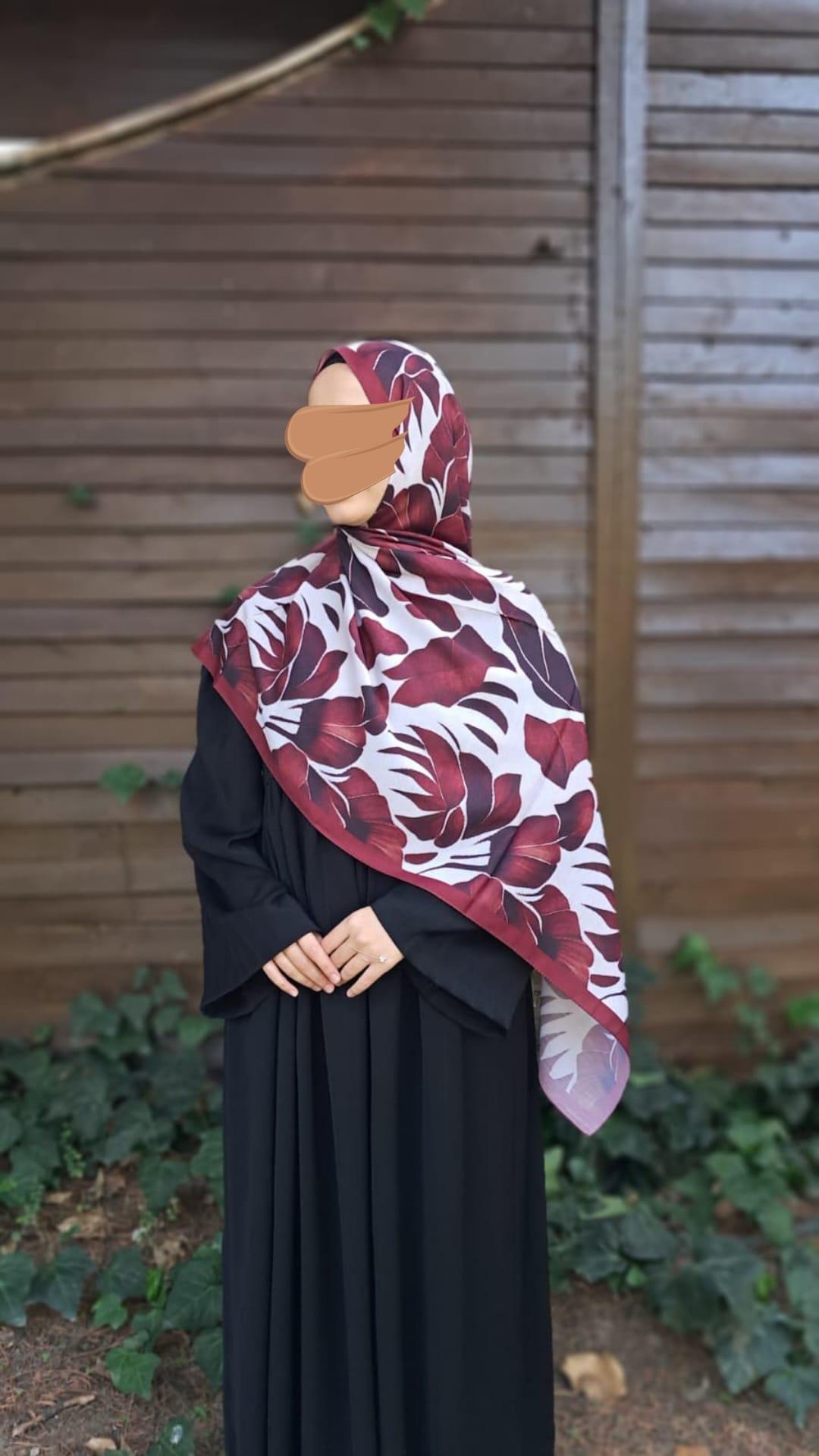 Lale Desen Şal-Bordo