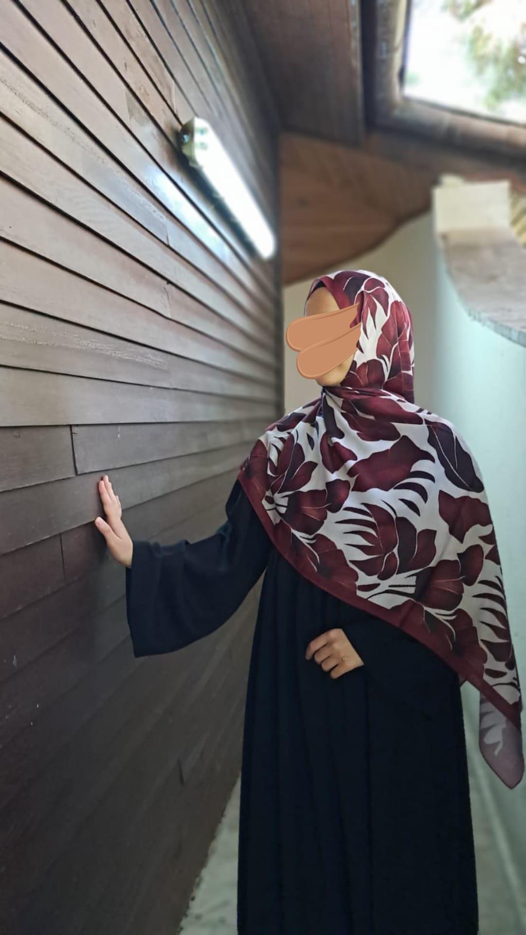 Lale Desen Şal-Bordo