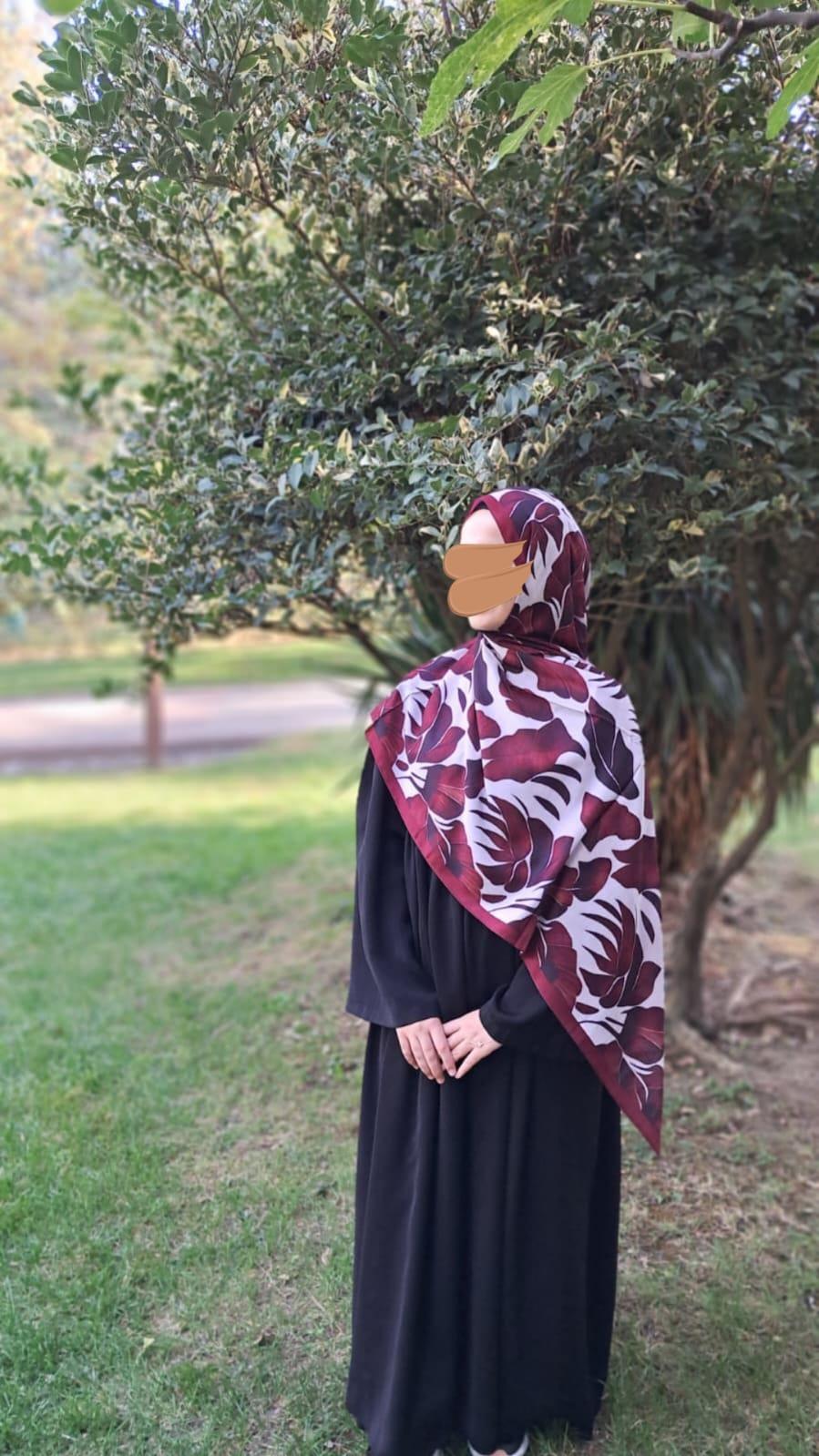 Lale Desen Şal-Bordo