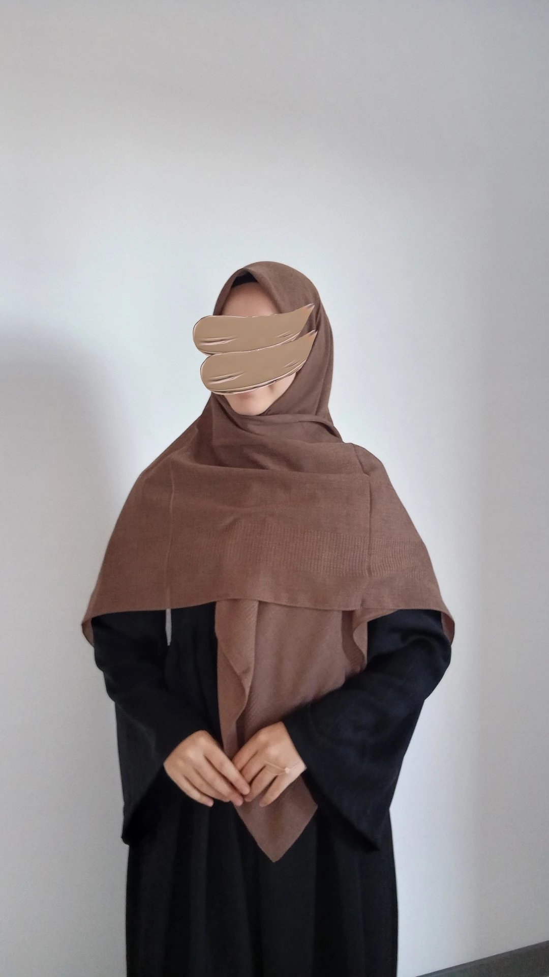 Pamuklu Düz Büyük Boy Eşarp-Bakır