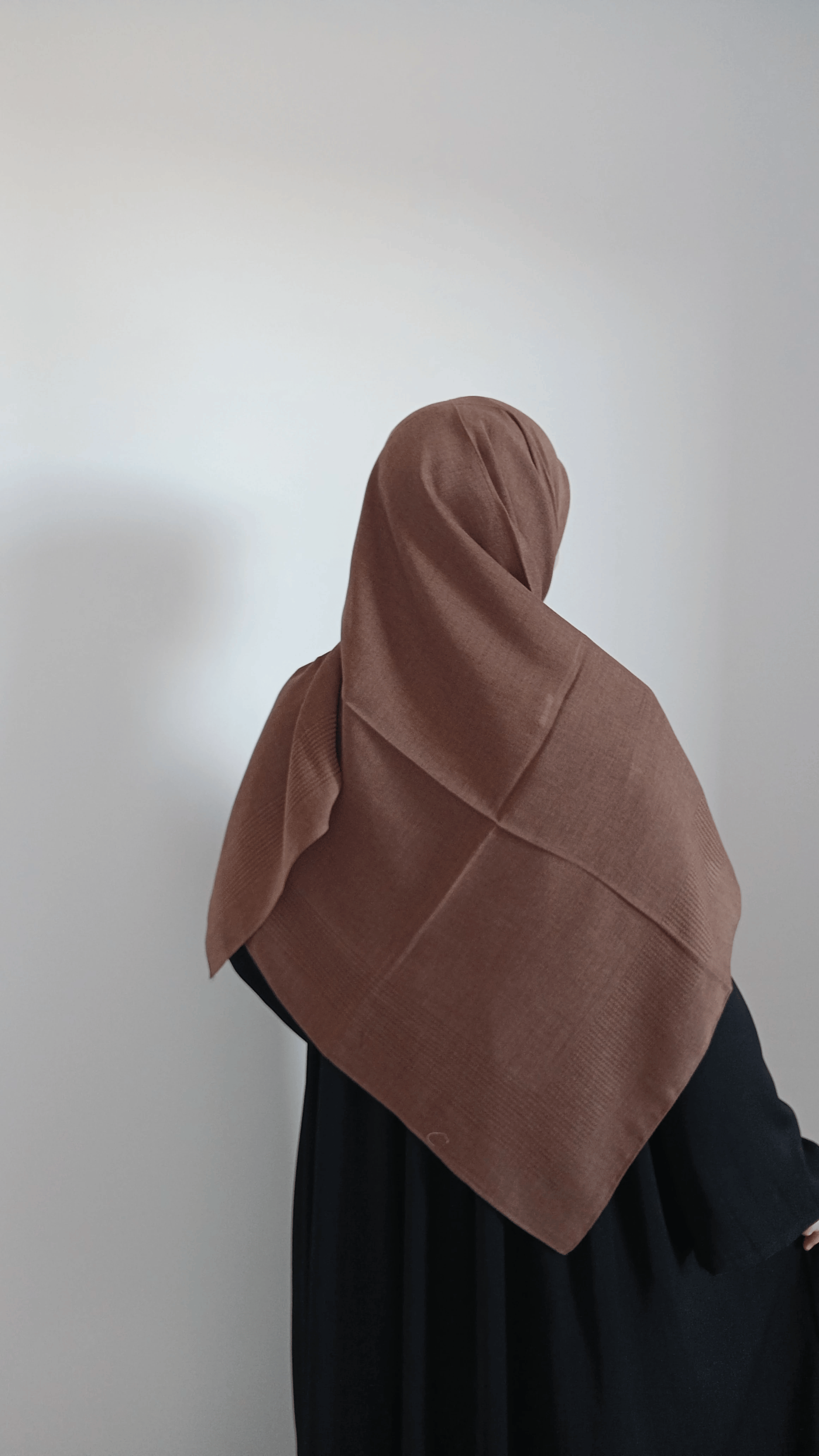 Pamuklu Düz Büyük Boy Eşarp-Bakır
