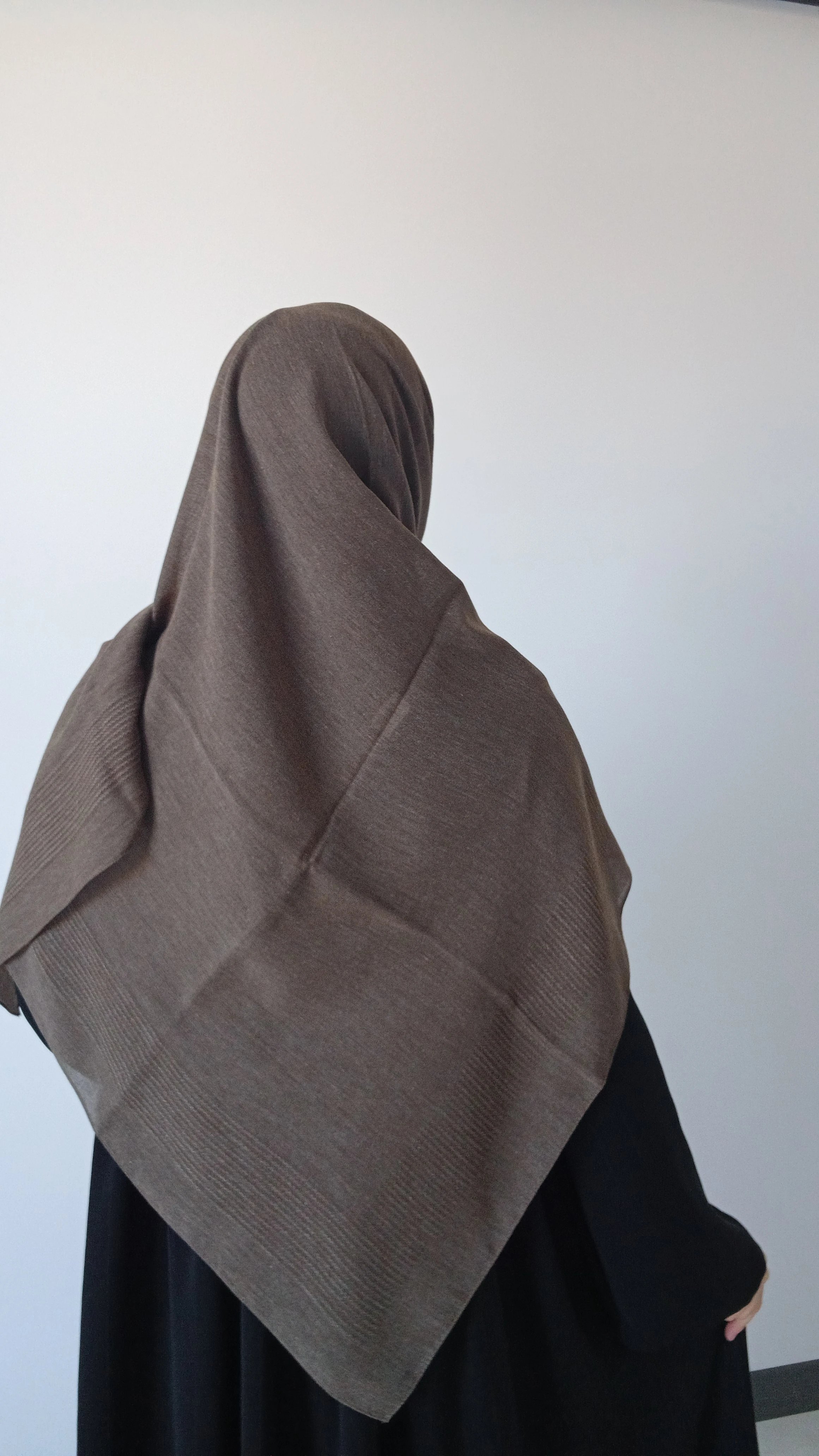 Pamuklu Düz Büyük Boy Eşarp-Haki