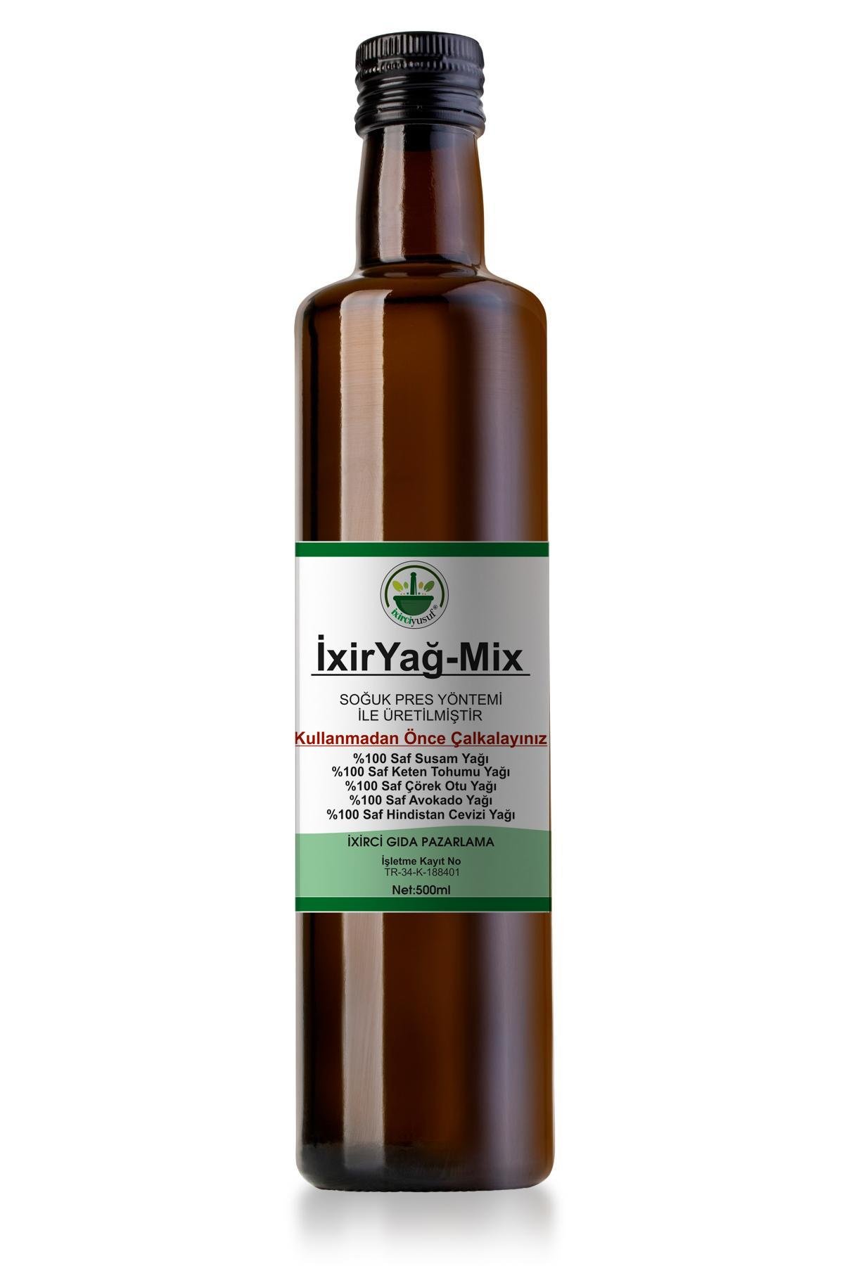 İxirYağ-Mix / 500 ml / 5 Adet Soğuk Press Yağ Kombinasyonu