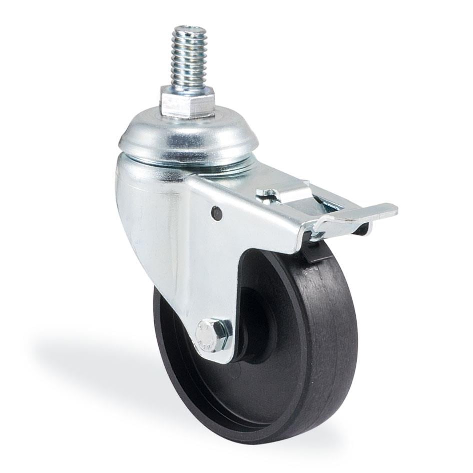 Kama / 1701 MMB 050 F18 3/8 / 50 mm Çaplı Cıvatalı Moblen (PP) Burçlu Frenli Döner Teker