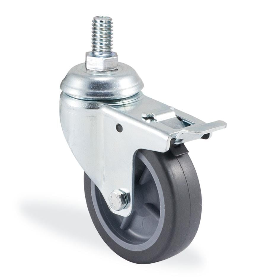 Kama / 1701 MTB 050 F18 / 50 mm Çaplı Cıvatalı Moblen Kasnak Üzeri Termoelastik Kaplı Burçlu Frenli Döner Teker