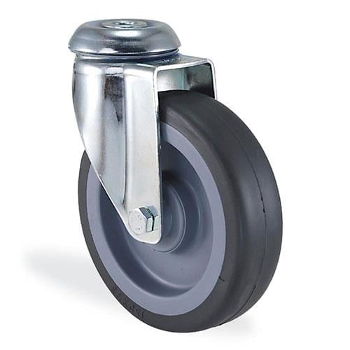 Kama / 2800 MTB 100 / 100 mm Çaplı Delikli Moblen Kasnak Üzeri Termoelastik Kaplı Burçlu Döner Teker