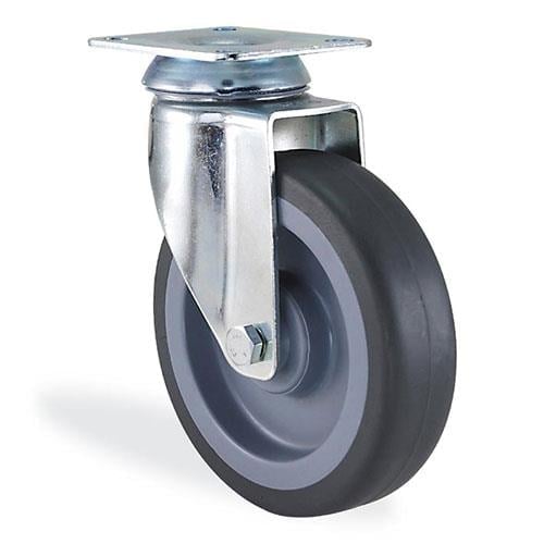 Kama / 2802 MTB 080 / 80 mm Çaplı Tablalı Moblen Kasnak Üzeri Termoelastik Kaplı Burçlu Döner Teker