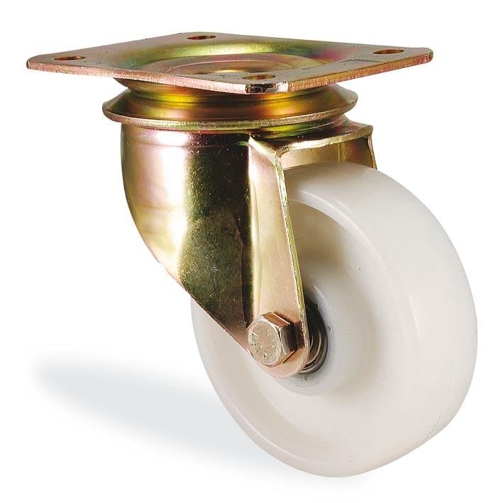 Kama / K4102 RPR 100 / 100 mm Çaplı Tablalı Ağır Tip Poliamid Rulmanlı Sarı Maşalı Döner Teker