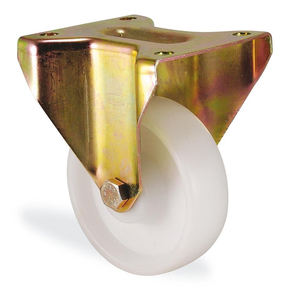 Kama / K4107 RMB 080 / 80 mm Çaplı Sabit Tablalı Ağır Tip Moblen (PP) Kaplı Burçlu Döner Teker