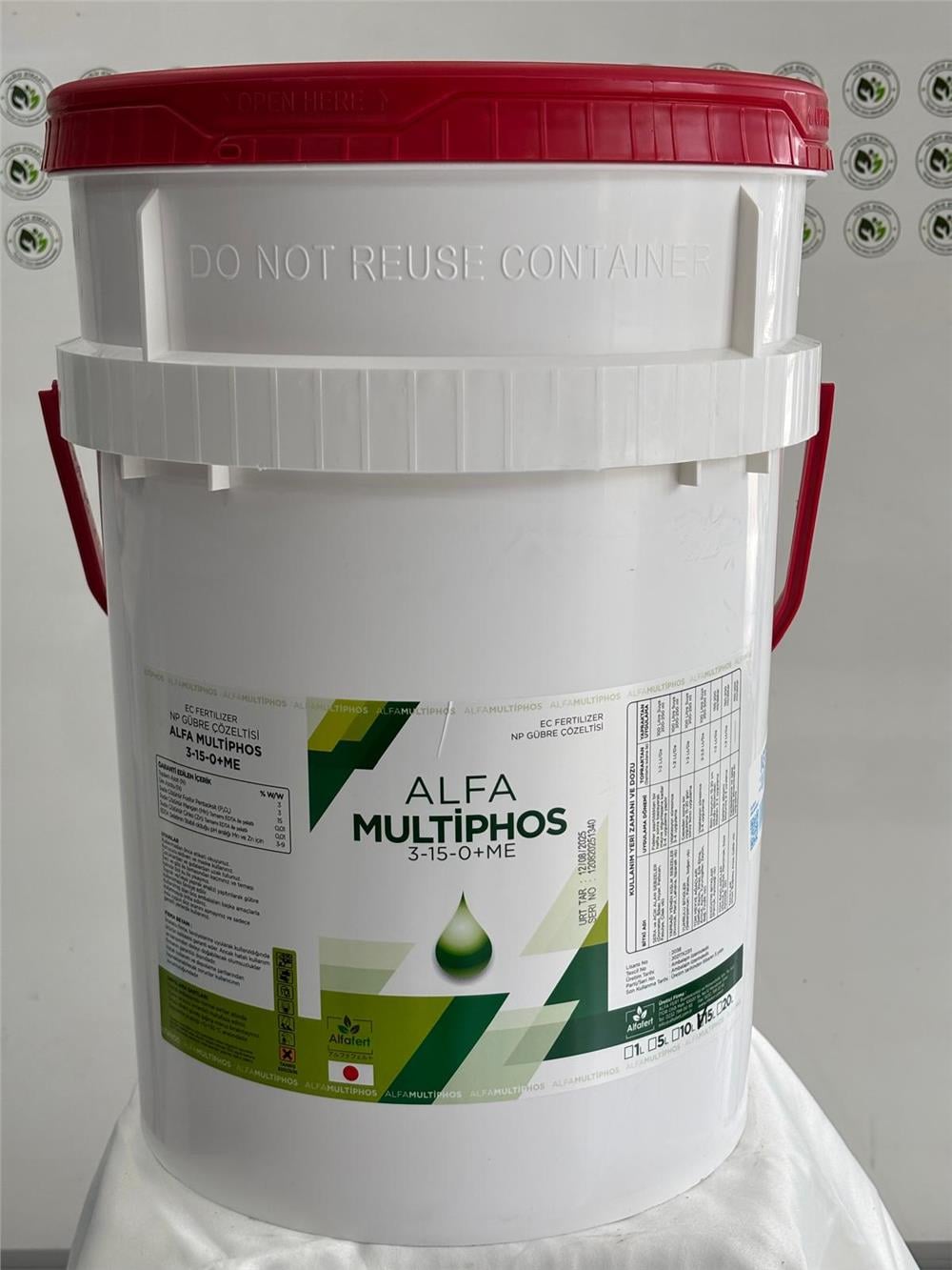 ALFA MULTİPHOS 3-15-0 + ME - 15,00 Lt - (Paket Tip: Kova)