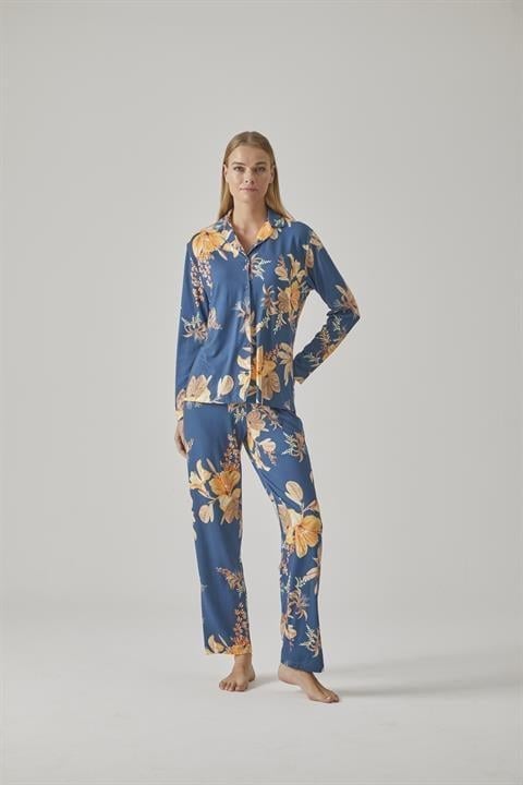Kadın Gömlek Pijama Takım - 10772