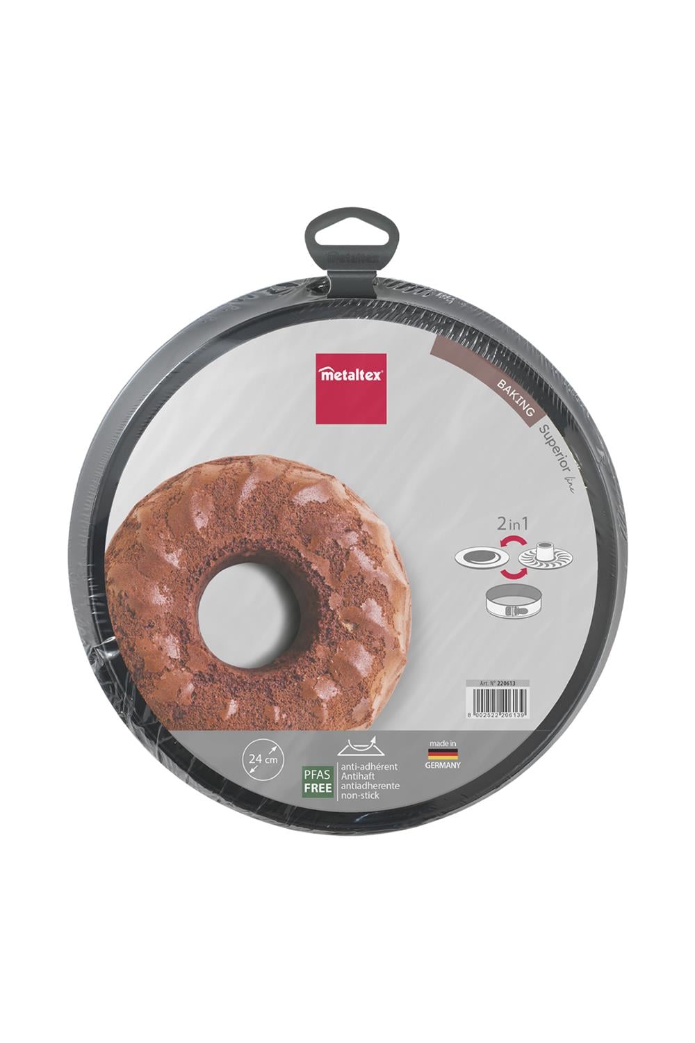 Superior Kelepçeli Çift Tabanlı Pasta Kek Kalıbı 24 cm