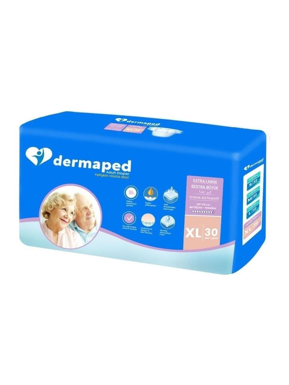 Dermaped Belbantlı Yetişkin Hasta Bezi Xlarge (Ekstra Büyük) Boy - 120 Adet 