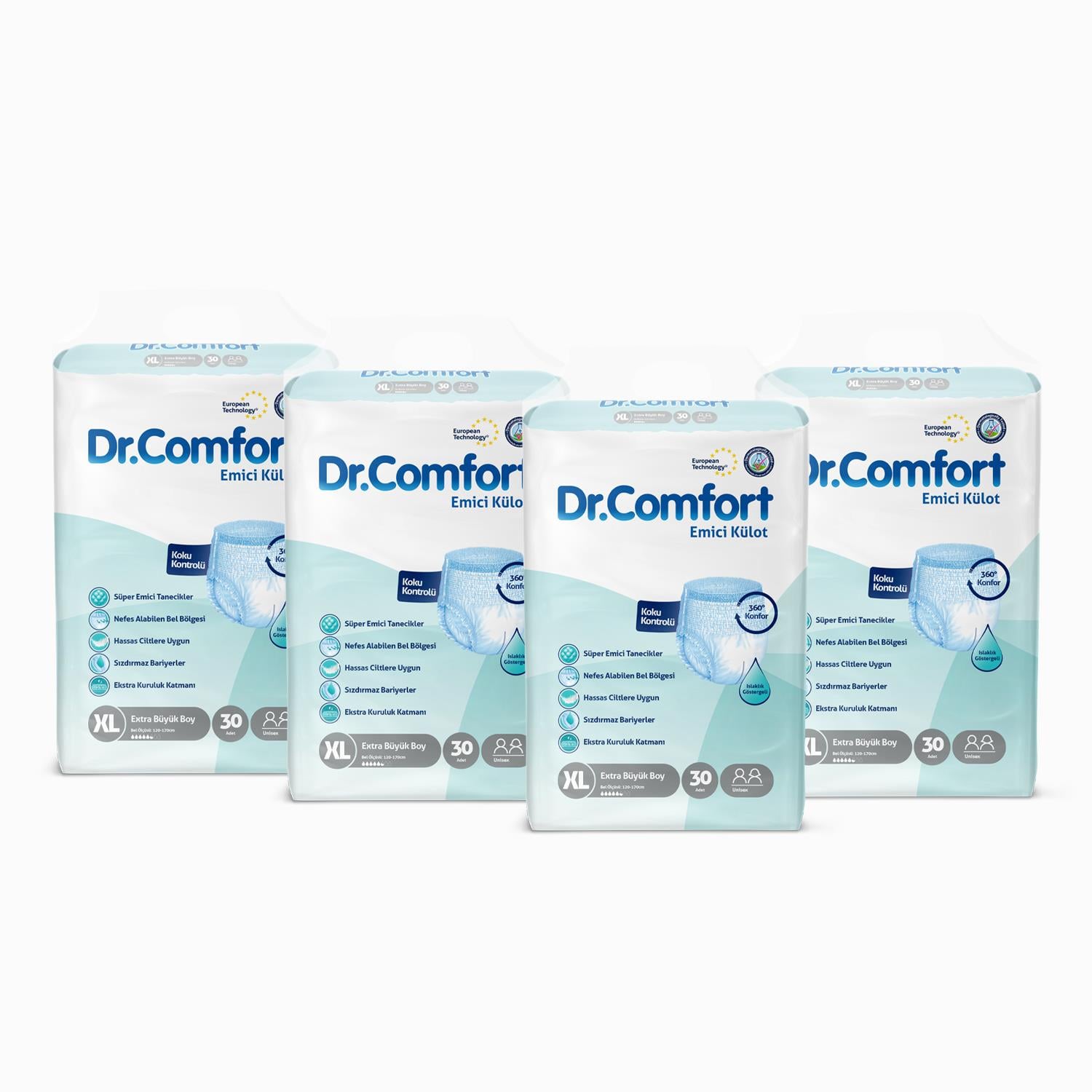 Dr.Comfort Emici Külot Yetişkin Hasta Bezi XLarge (Extra Büyük) Boy - 120 Adet