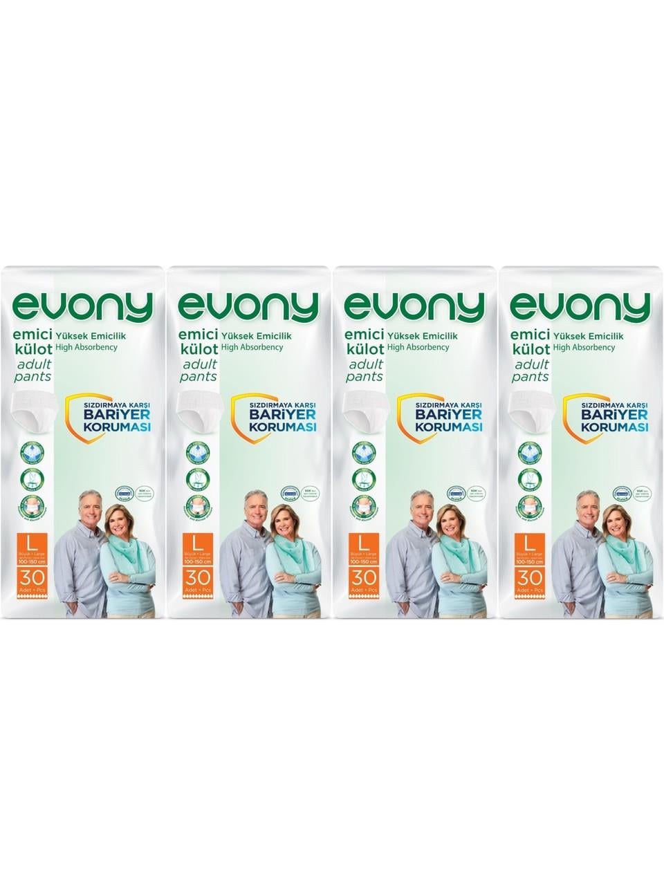 Evony Emici Külot Yetişkin Hasta Bezi Large (Büyük) Boy - 120 Adet