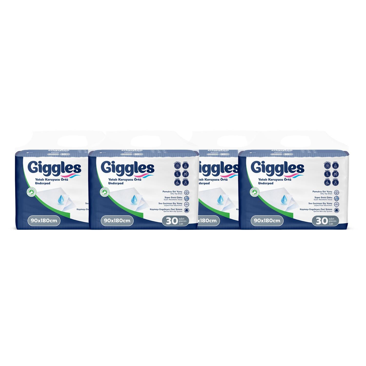 Giggles Yatak Koruyucu Örtü 90cm x 180cm 30'lu  - 120 Adet