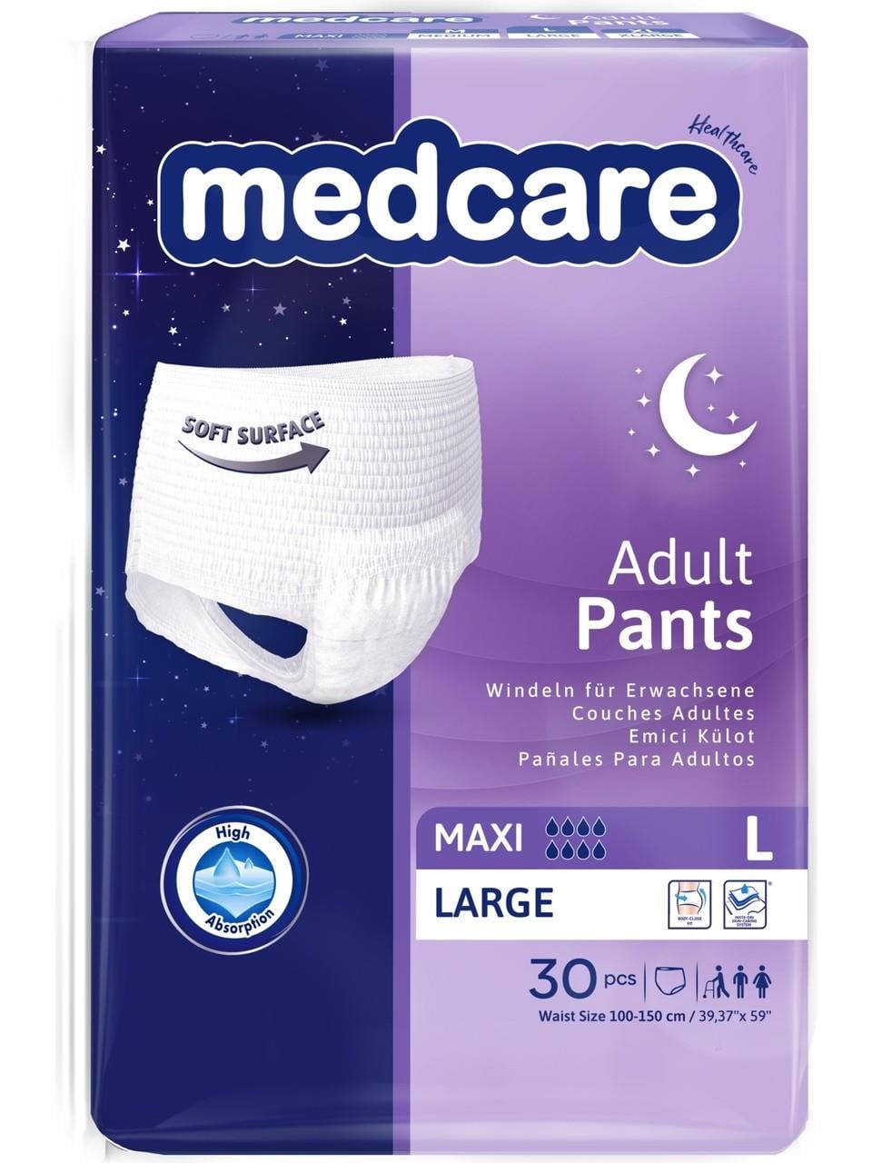 Medcare Maxi Emici Külot Yetişkin Hasta Bezi Large (Büyük) Boy - 120 Adet