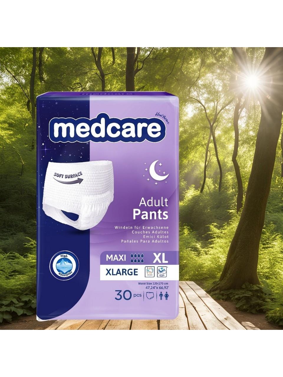 Medcare Maxi Emici Külot Yetişkin Hasta Bezi XLarge (Extra Büyük) Boy - 120 Adet