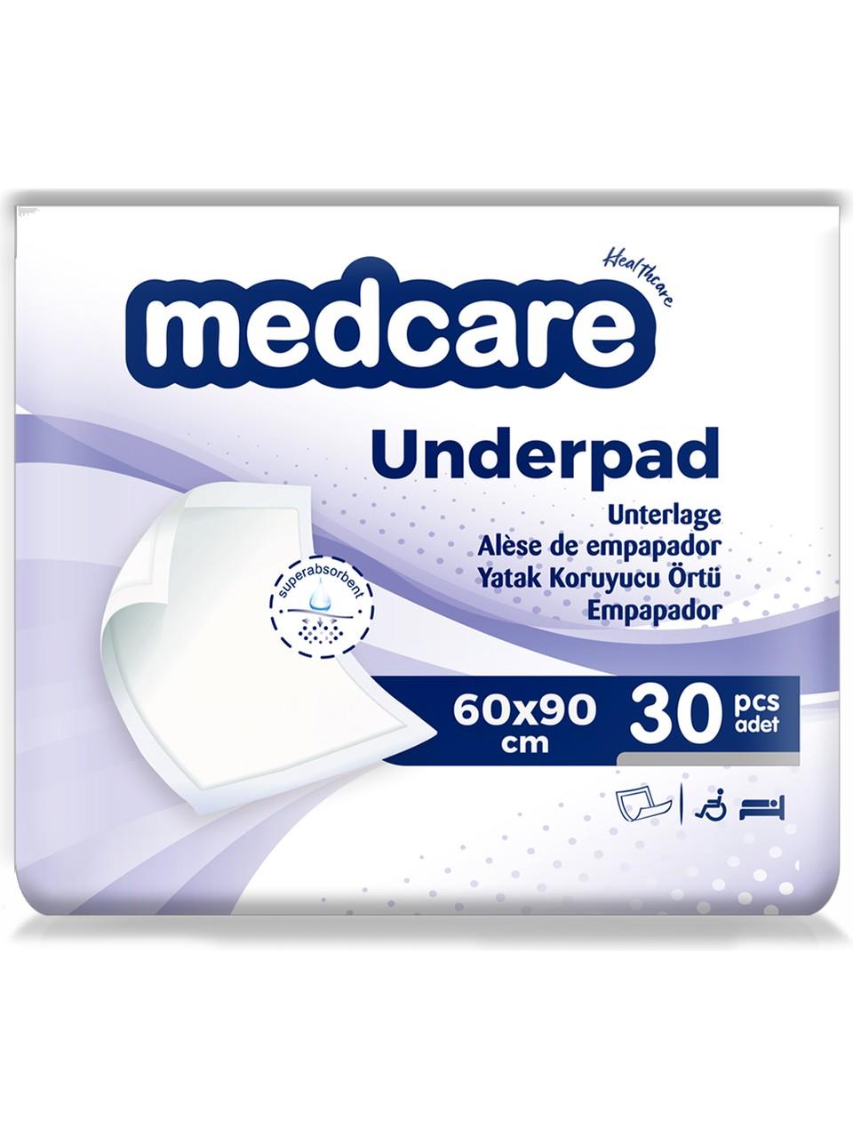 Medcare Normal (Mor) 34 gr Yatak Koruyucu Örtü 60cm x 90cm 30'lu - 120 Adet
