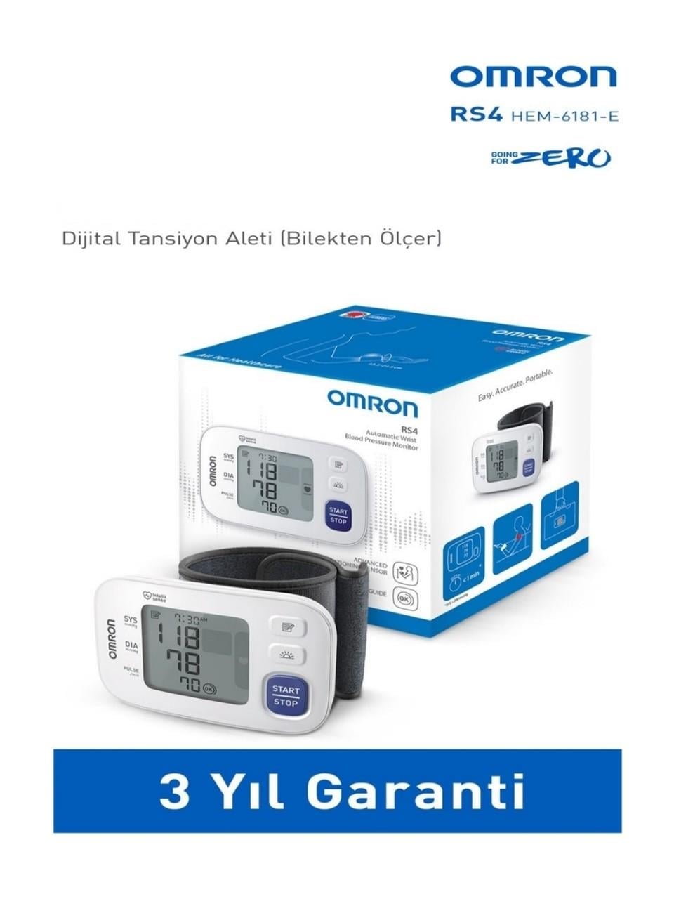 Omron RS4 Bilekten Ölçer Tansiyon Aleti Hafızalı