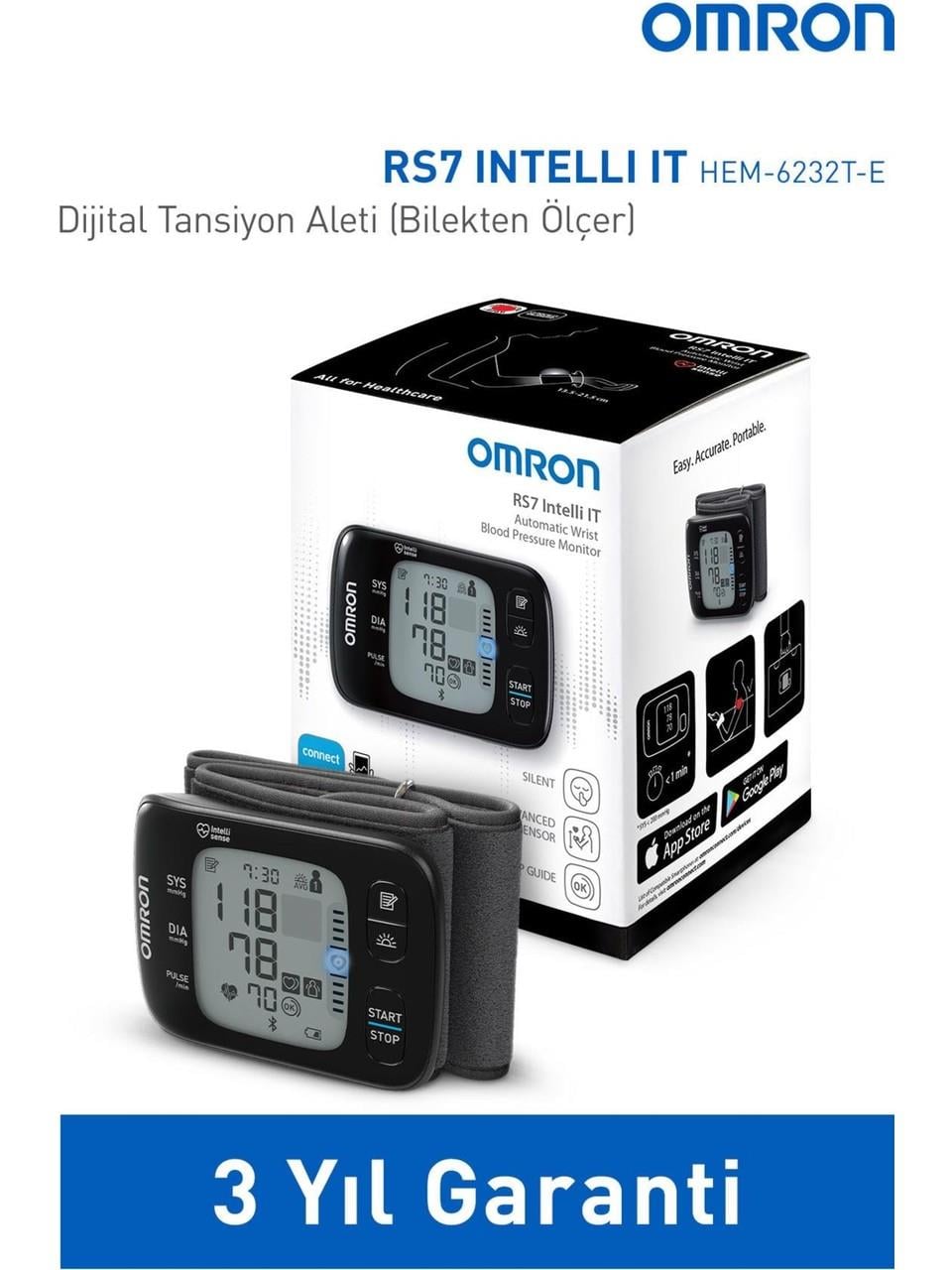 Omron RS7 İntelli Bilekten Ölçer Tansiyon Aleti Hafızalı