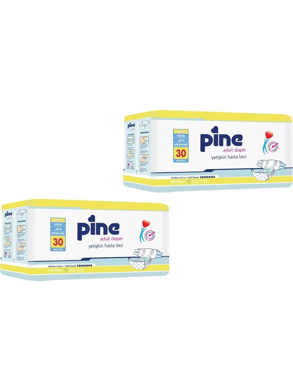 Pine Belbantlı Yetişkin Hasta Bezi Small (Küçük) Boy - 120 Adet 
