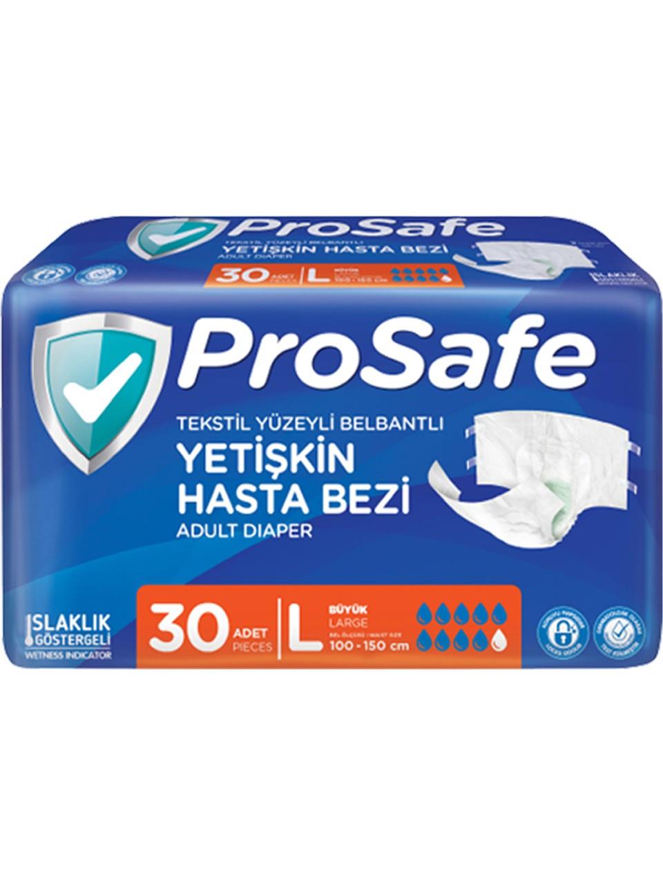 Prosafe Belbantlı Yetişkin Hasta Bezi Large (Büyük) Boy - 120 Adet 
